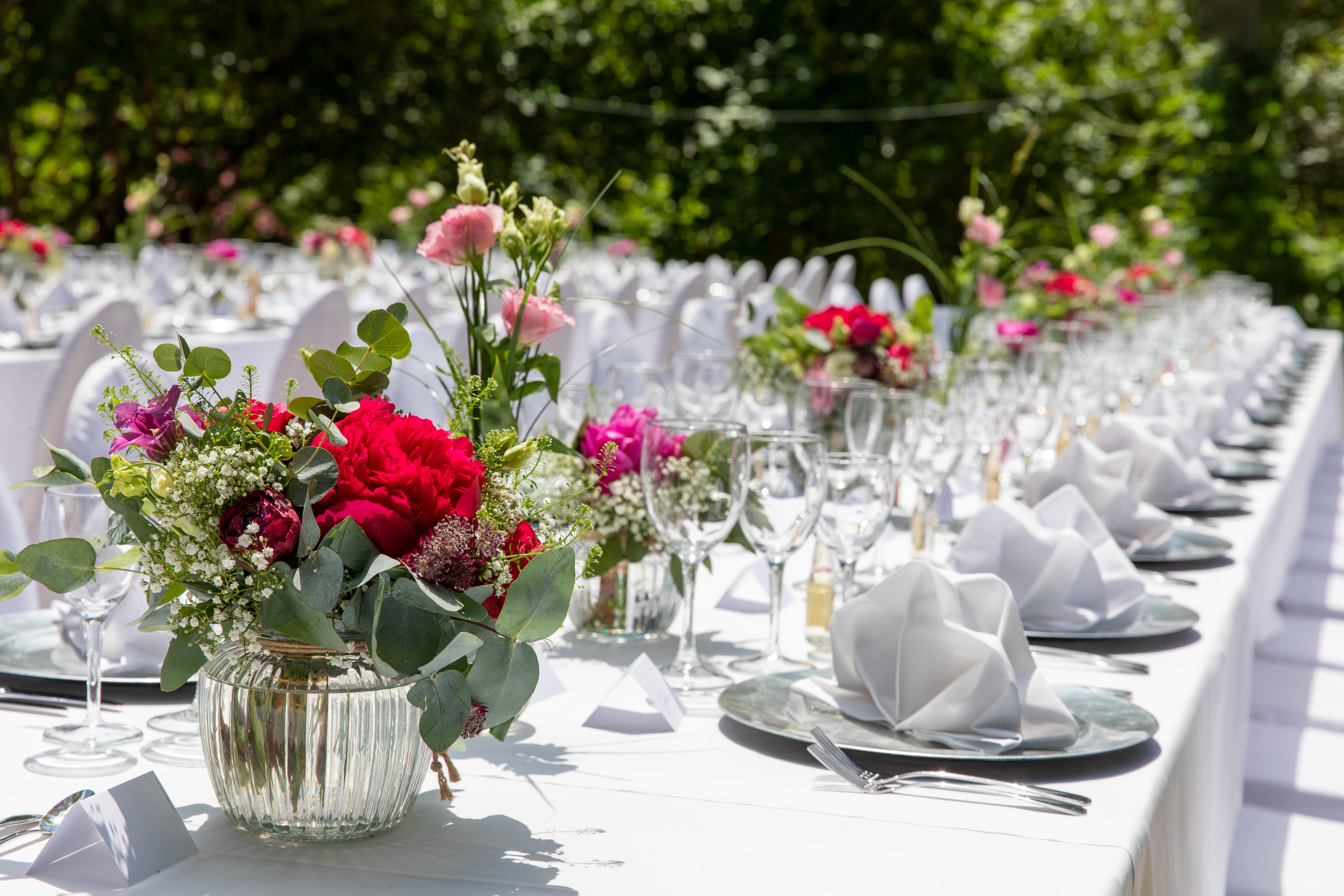 Hochzeitsfloristik - Blumendeko Tischdekoration