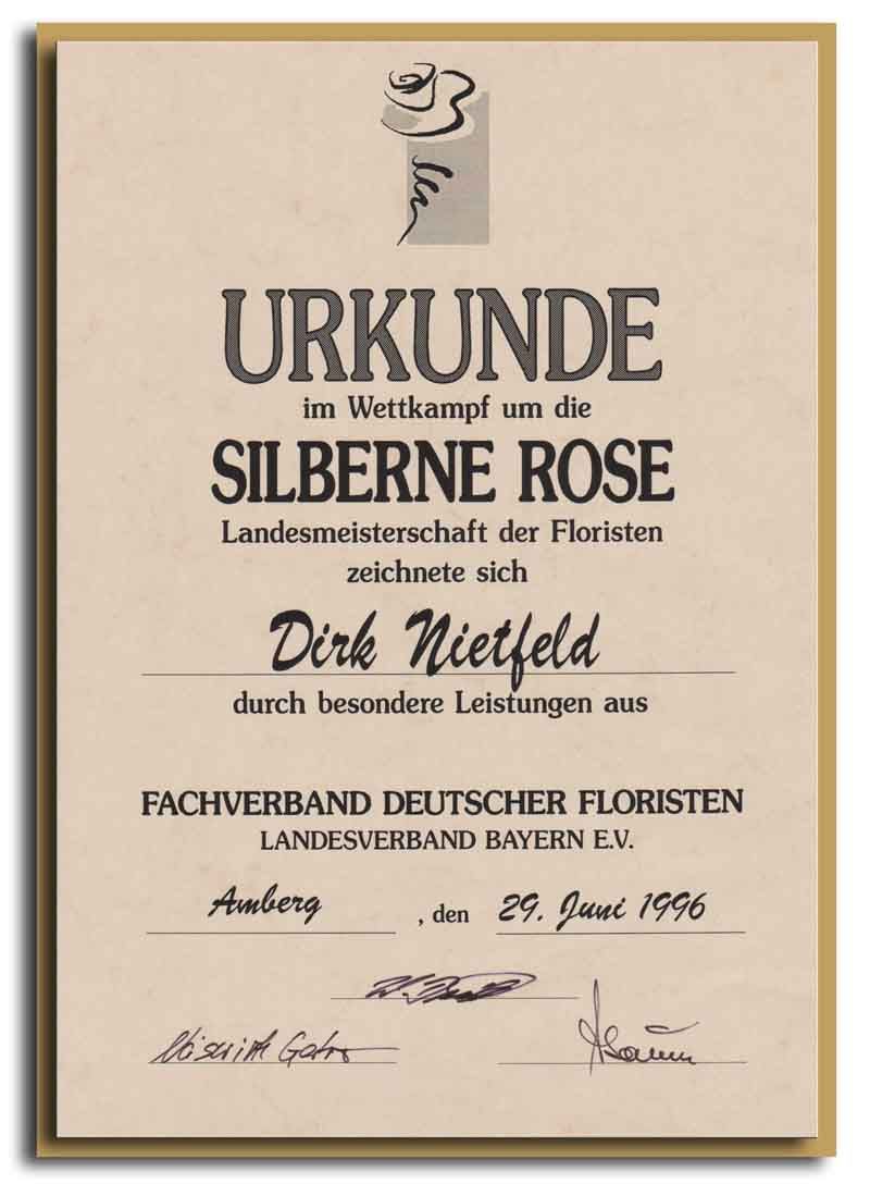 Silberne Rose 1996 Dirk Nietfeld