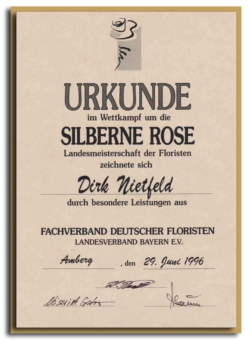 Silberne Rose 1996 Dirk Nietfeld