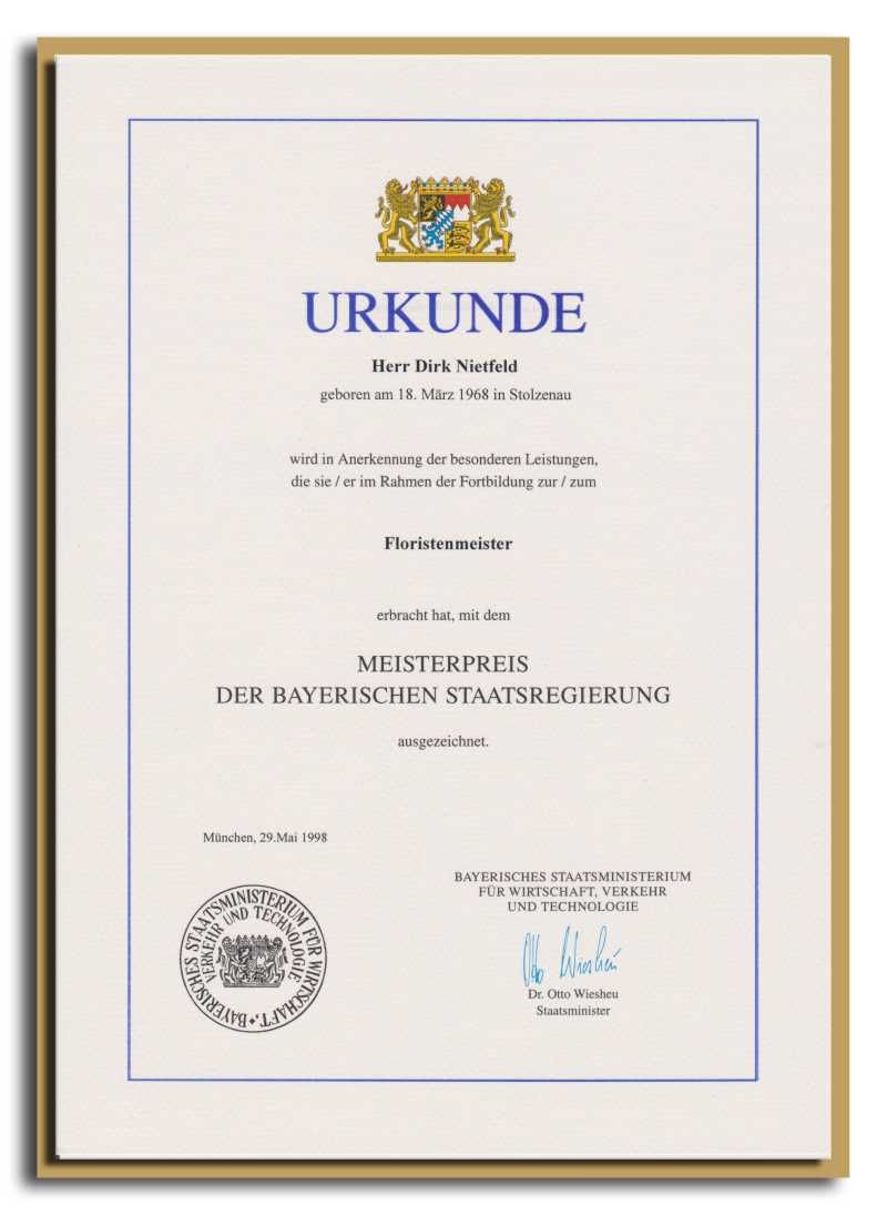 Meisterpreis Dirk Nietfeld