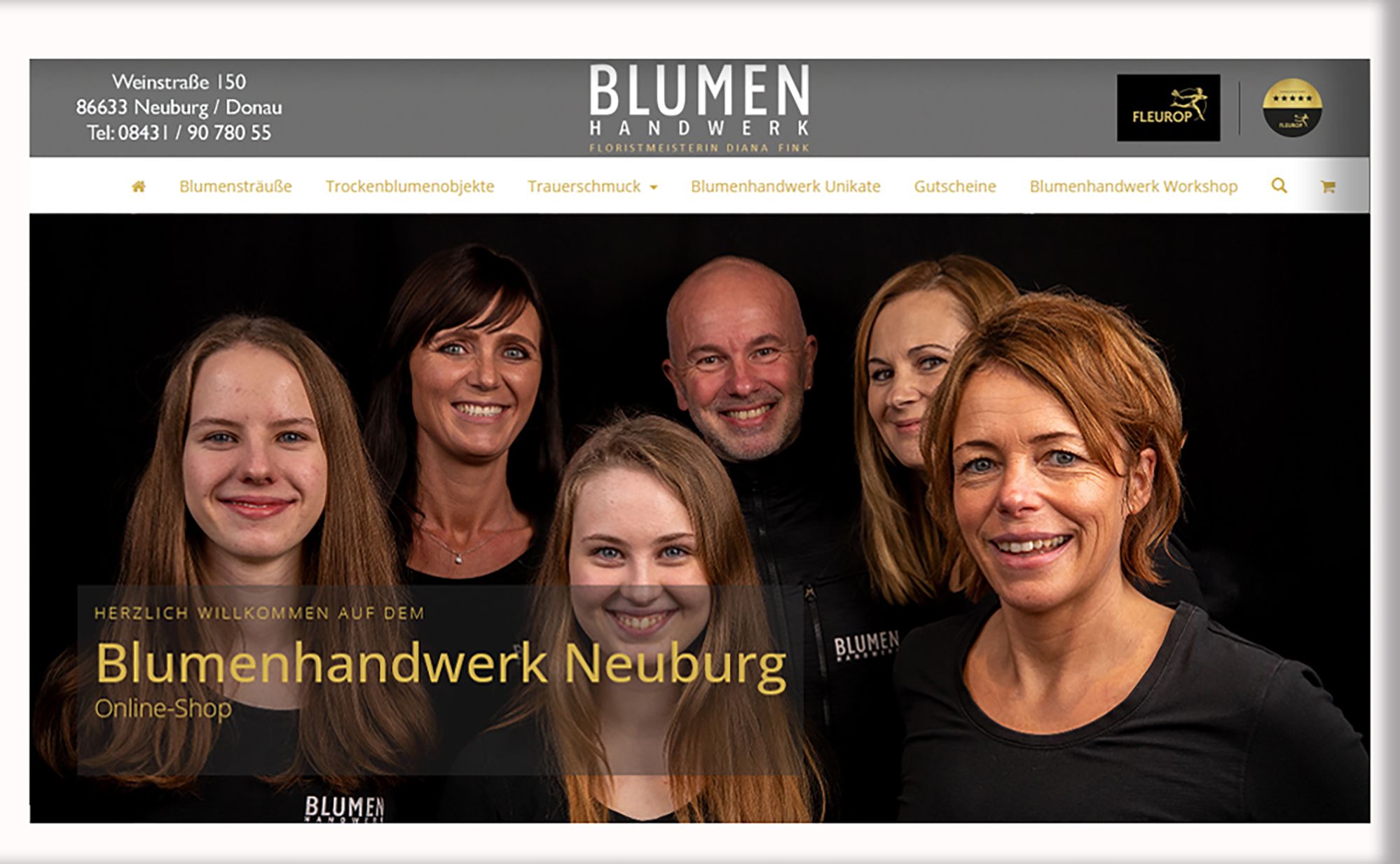 Preview Onlineshop Blumenhandwerk Neuburg